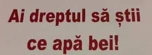 Tu știi ce apă bei?