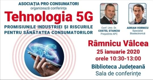 25 ianuarie - Ziua mondială de protest împotriva implementării tehnologiei de comunicații wireless 5G