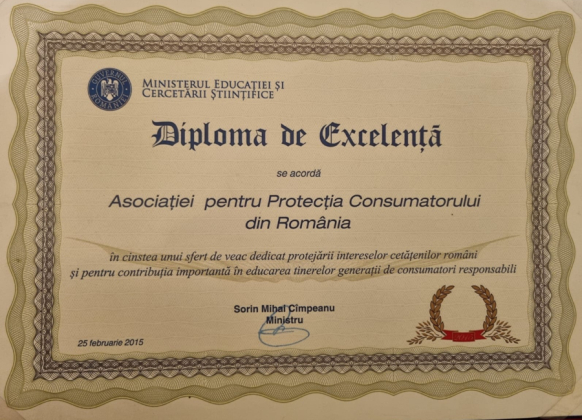 35 de ani de protecția consumatorilor în România!